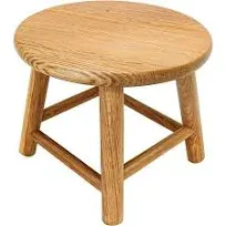 Kids Stool Milking Stool USA Grown Oak CONSDAN Handcrafted Solid Wood Stool