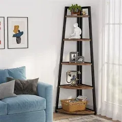 5 Tier Bathroom Corner Shelf Storage Tower Cabinet