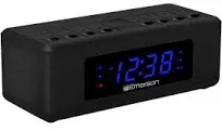 Emerson AM/FM Dual Alarm Clock Radio with 0.6&#034; Blue LED Display, 4-Level Dimmer,