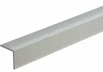 M-DÂ Aluminum Angle Equal Leg, 72"L x 1-1/2"W x 1-1/2"H x 1/16"D, Mill Silver