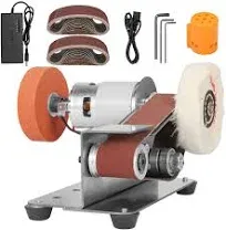 NuoDunco 3-In-1 Mini Belt Sander Electric Bench Grinder Sanding Machine