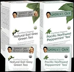 Variety Kit - Earl Grey Green Tea AND Peppermint Tea - 30 Sachets Each