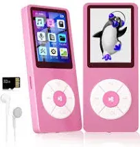 MP3 Player with 32GB TF Card, Built-In HD Speaker, Portable HiFi Music Player, Video