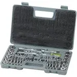 Tap and Die Set,40-Piece Include SAE Size NC/NF/NPT, Bearing Steel Taps and Dies