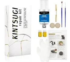 Kintsugi Repair Kit Gold Japanese Kintsugi Kit to Improve Your Ceramic Repair...