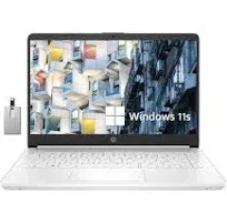 2022 HP Stream 14inch Laptop, Intel Celeron N4020 Dual-Core Processor, 4GB DDR4 Memory,128GB Storage(64GB eMMC+Card),WiFi,Webcam,Bluetooth,1-Year Microsoft 365 Win10 S, Snow White | NoCo Bundle