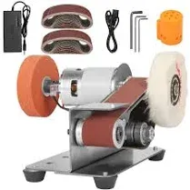 NuoDunco 3-In-1 Mini Belt Sander Electric Bench Grinder Sanding Machine