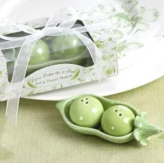 Kate Aspen Two Peas in a Pod Ceramic Salt & Pepper Shakers (Set of 4)