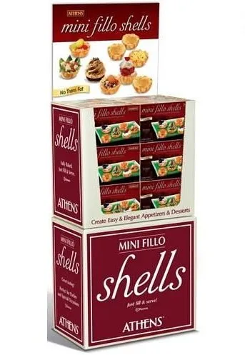 Athens Mini Fillo Shell Dough - 15 per pack -- 60 packs per case.