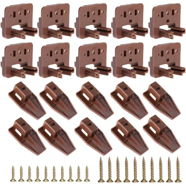 20PCS Drawer Slide Track Guide Glide for Center Mount Drawer for Dressers and for Nightstand for Kenlin for Rite-Trak 1 Drawer Systems