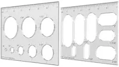 Hecfu Pack of 2 Router Templates