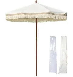 LAGarden 7' Patio Umbrella with Fringe