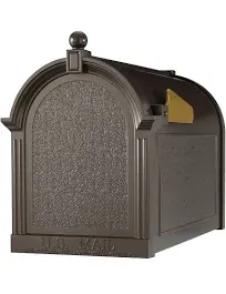 Whitehall Products Post Mount Mailbox 9.625&#034; x 20.375&#034; x 13&#034; Aluminum Bronze