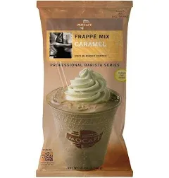 MOCAFE Frappe Caramel Ice Blended Coffee, 3-Pound Bag Instant Frappe Mix, Coffee House Style Blended Drink Used in Coffee Shops