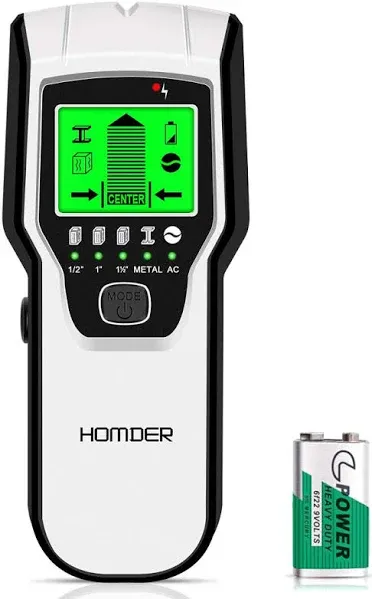 Homder Silver-1  Stud Finder Wall Scanner 5 in 1 Stud Detector with Intelligen..