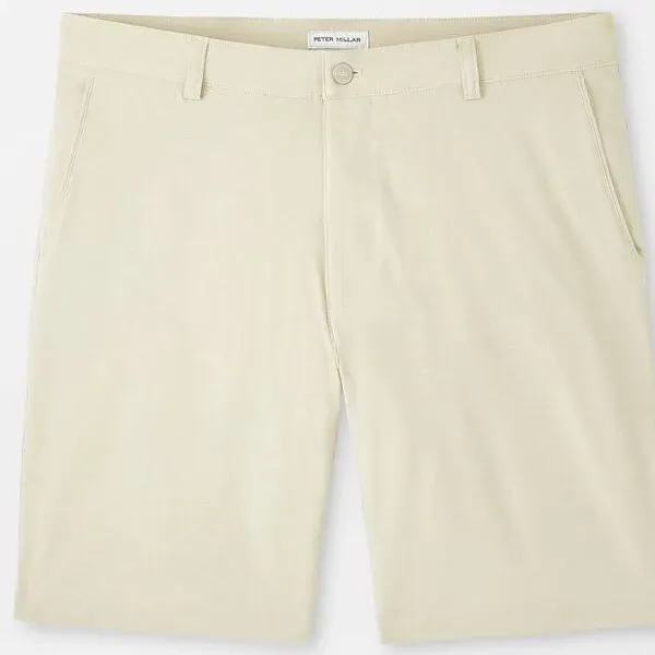 PETER MILLAR Mens Shackleford Performance Hybrid Golf Short - Sand 33