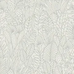 RoomMates Beige & Grey Tropical Leaves Sketch Peel and Stick Wallpaper