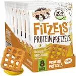 Lenny & Larrys Boujie Mustard FITZELS- Savory Pretzel Snacks Incredibly Tasty, High Protein, Salty, Vegan, Kosher 20 Gs Of Plant Based Protein 8