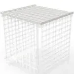 Privacy Screens Liberty Lattice Rooftop, 1 Slatted Top Accessory, White,Vinyl