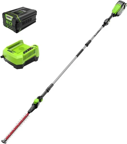 80V 20" Cordless Battery Pole Hedge Trimmer w/ 2.0Ah Battery & Charger