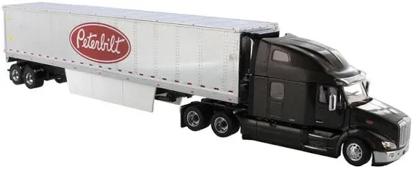 Peterbilt 579 UltraLoft Truck Tractor w 53&#039; Refrigerated Van Legendary Black Chr