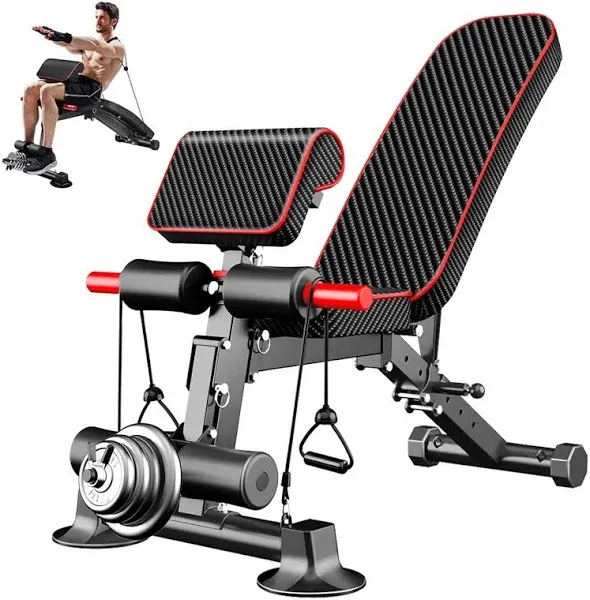 Adjustable Weight Bench - Utility Weight Benches for Full Body Workout, Foldable