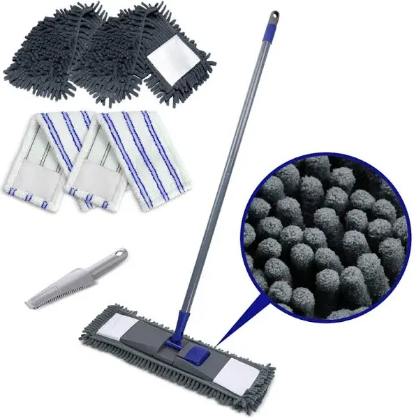 Masthome Dust Mop for Hardwood Floors, Microfiber Flat 