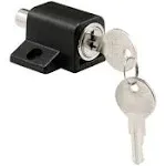 Defender Push-In Sliding Door Keyed Lock Black 1&#034; S 4005