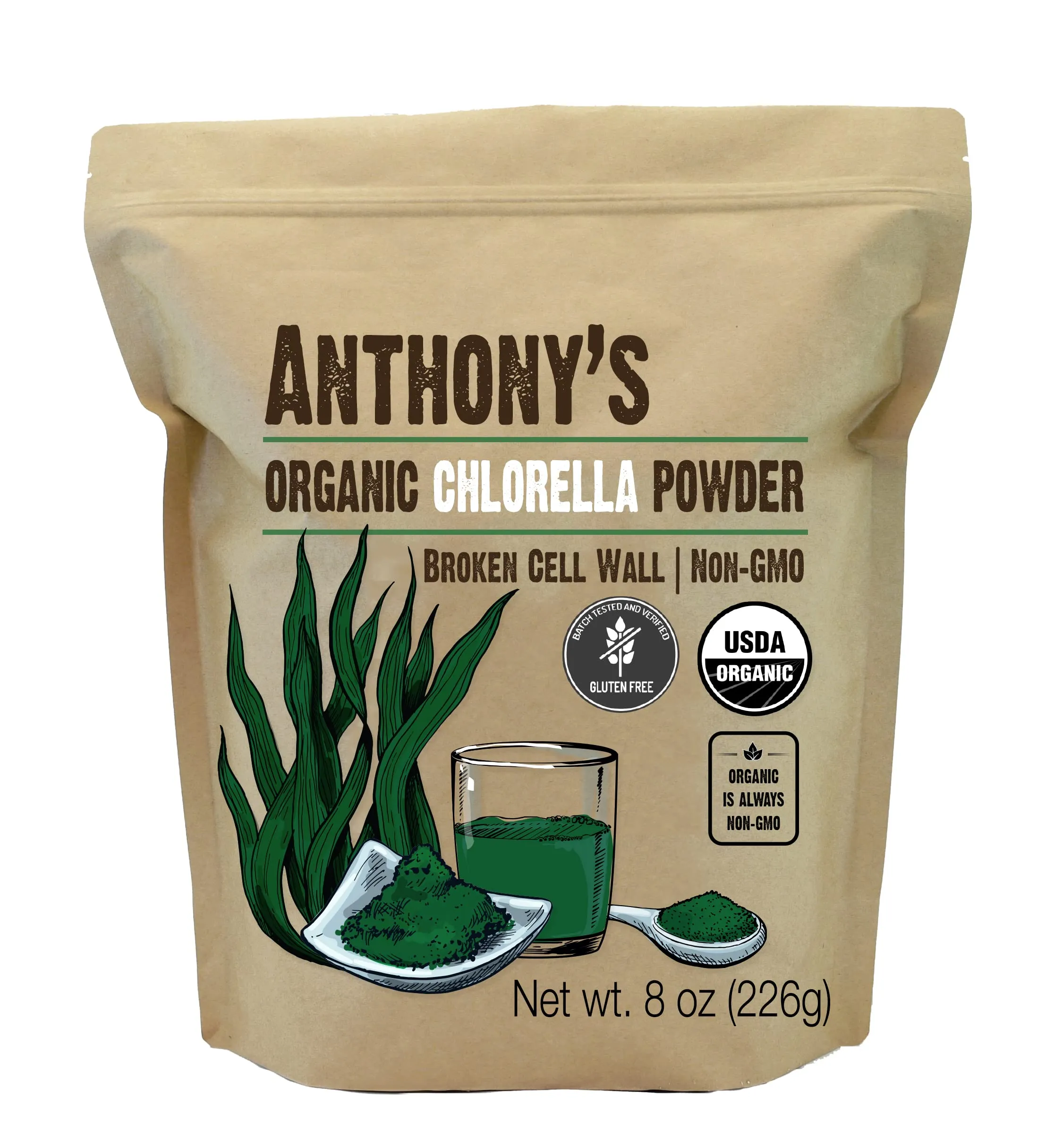 Anthony's Organic Chlorella Powder 8 oz