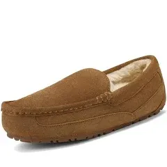 Dream Pairs Men's House Slippers Moccasin Indoor Outdoor Fuzzy Slippers