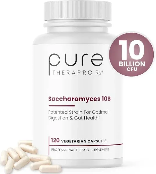 Saccharomyces 10B - Saccharomyces Boulardii, 10 Billion CFU Per Serving, Patented Strain: Lynside CNCM I-3799, Probiotic Capsules, Probiotics for Men and Women - 120 Count