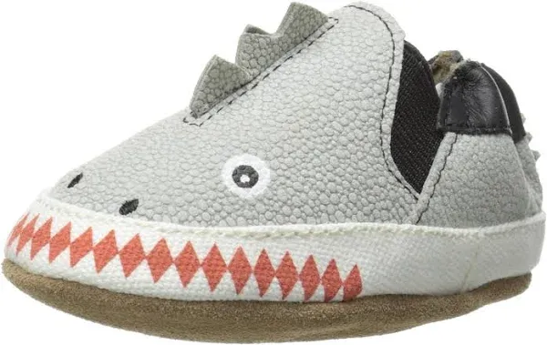 Robeez Baby Boys Dino Dan Soft Soles Grey