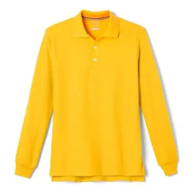 Long Sleeve Piqué Polo - French Toast - Gold - 3XL - Machine Washable