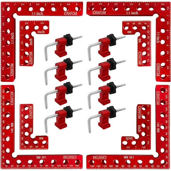 Crafom 90 Degree Corner Clamping Squares Positioning Squares Set of 4