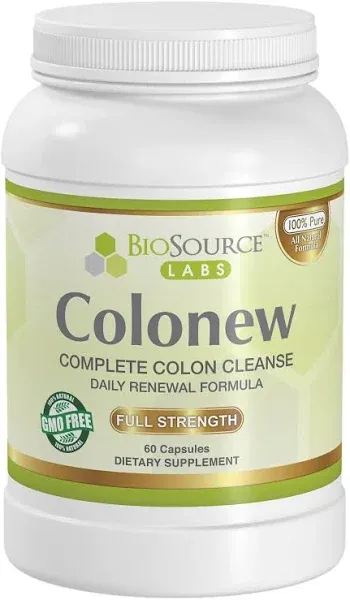 Biosource Labs Colonew Complete Colon Cleanse Natural Detox Supplement