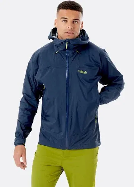 Rab Men's Downpour Plus 2.0 Waterproof Breathable Jacket for Hiking & Climbing