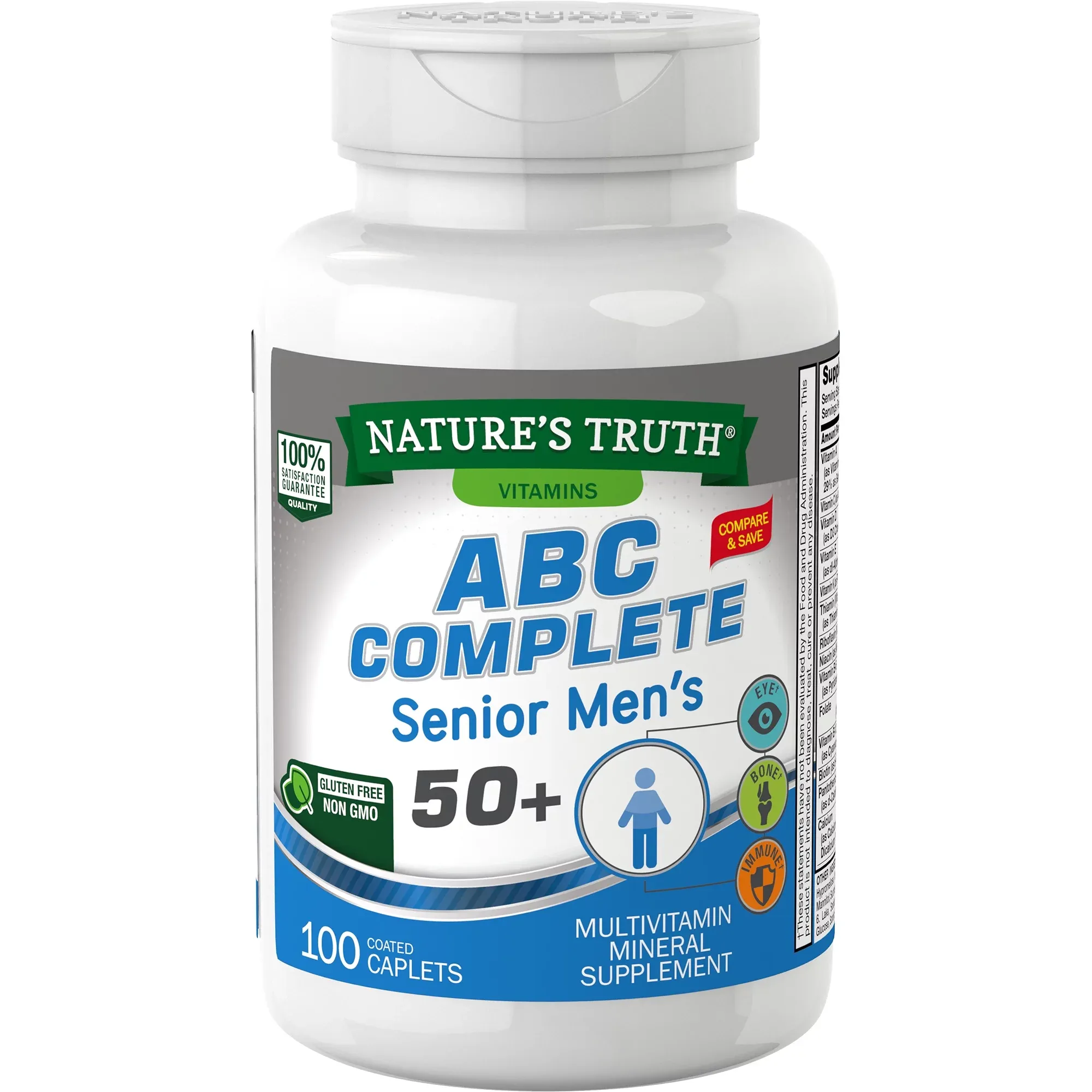 "Nature's Truth, ABC Complete Senior Men's 50+ Coated, 100 Tabs"