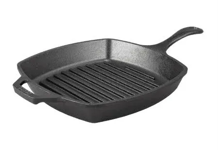 10.25&#034; Seasoned Cast Iron Grill Pan Nonstick High Heat Made in Tennessee New