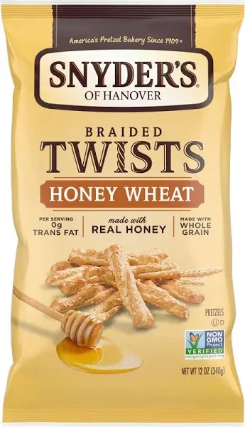 Snyders Of Hanover Braided Twists Honey Wheat Pretzels