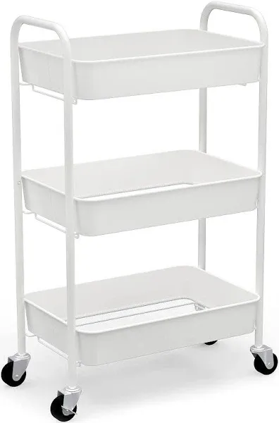 CAXXA 3-Tier Rolling Metal Storage Organizer