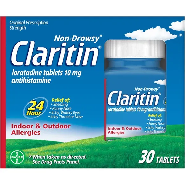 Claritin 24 Hour Non-drowsy Allergy Relief Tablets, 10 mg - 30 Count