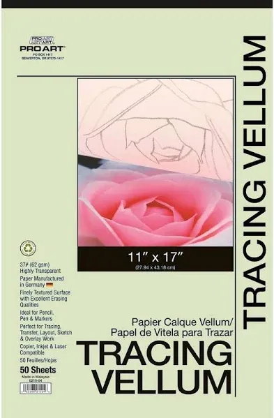 Pro ART Tracing Vellum Paper Pad 37lb