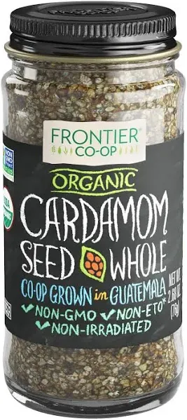 Frontier Natural Products Organic Cardamom Seed Whole 2.68 oz 76 g Kosher,