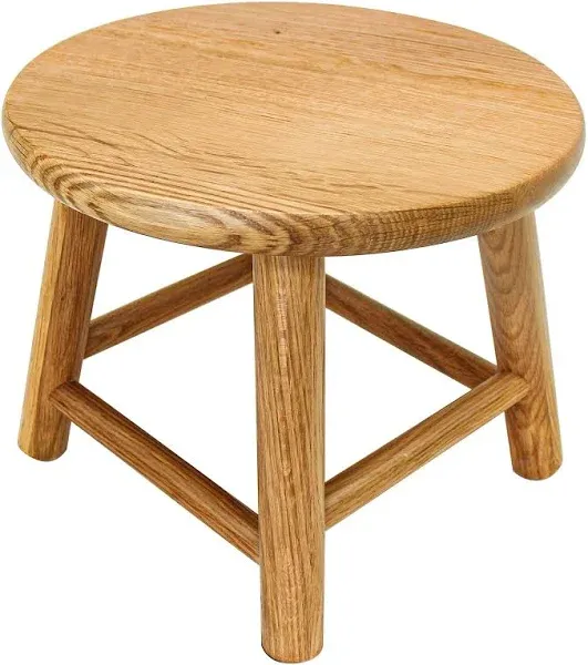 CONSDAN Kids Stool USA Grown Oak Handcrafted Solid Wood Stool