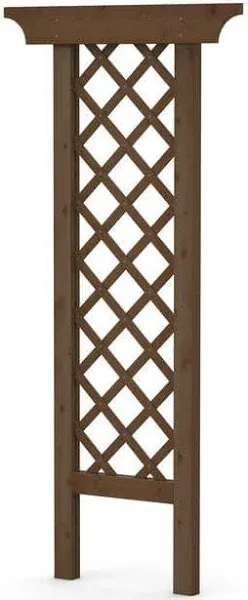 VITA Cedar 73&#034; x 34&#034; x 2&#034; Trellis w/ Diamond Lattice Grid Ridgewood Dark Brown