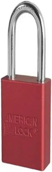 American Lock A1106RED1KEY Padlock Keyed, Aluminum, Red