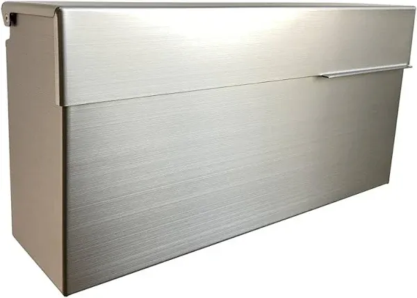 Plugsharge Modern Design Brushed Stainless Steel Mailbox