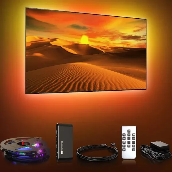 Colorful TV LED Backlight with HDMI 4K60Hz Sync Boxfor 55-65 inch Tvs 6.56ft ...