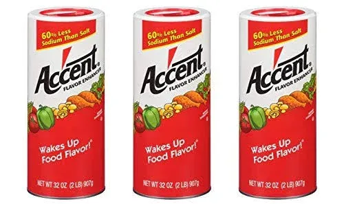 Accent Flavor Enhancer 2 lb. Canister (Pack of 3)