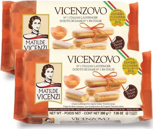 Vicenzi - Cookie Vicenzovo Ldyfngr - Case of 12 - 7.05 oz